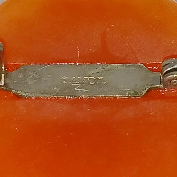 Vintage Avon Cameo Style Floral Brooch Pin Coquette Girl Lolita Orange Apricot - Picture 4 of 5